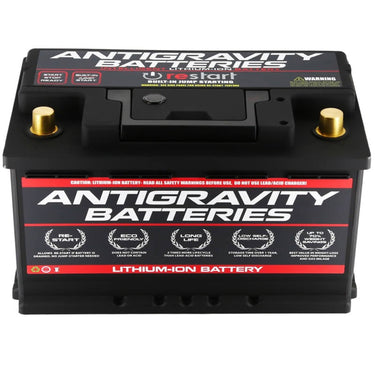 Antigravity H5 lithium car battery with built-in RE-START jump starting top view-image